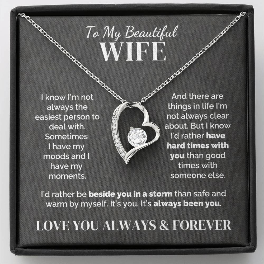 To My Wife – Through Hard Times Together – Necklace