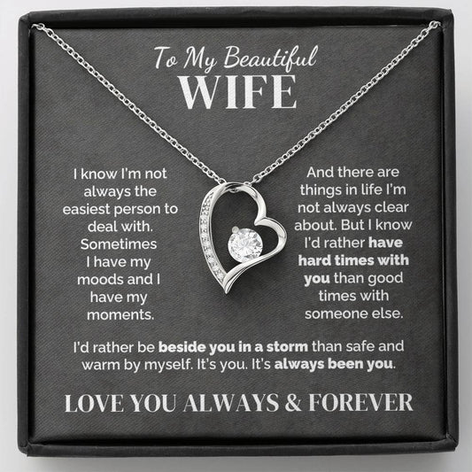 To My Wife – Through Hard Times Together – Necklace
