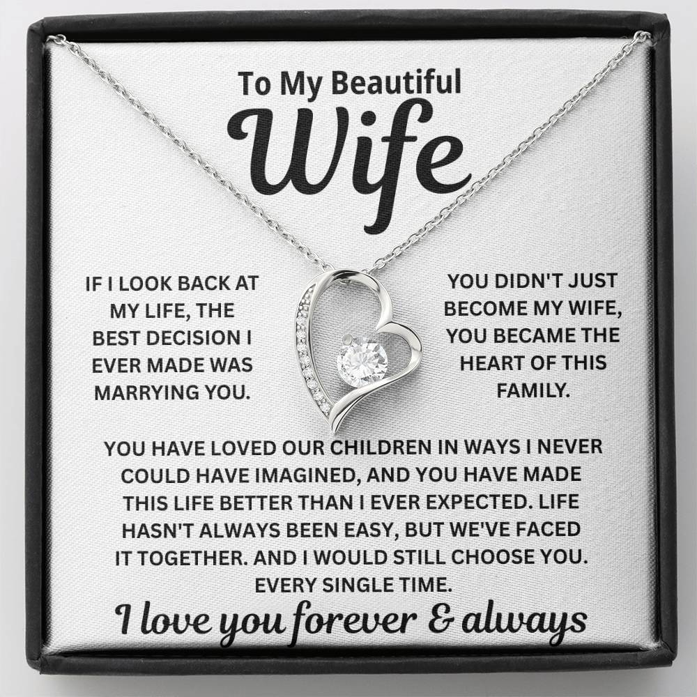 To My Wife — Heart of This Family — Necklace
