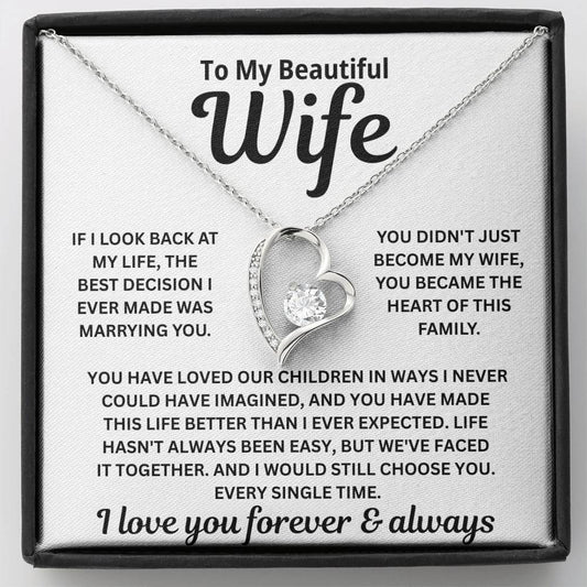 To My Wife — Heart of This Family — Necklace