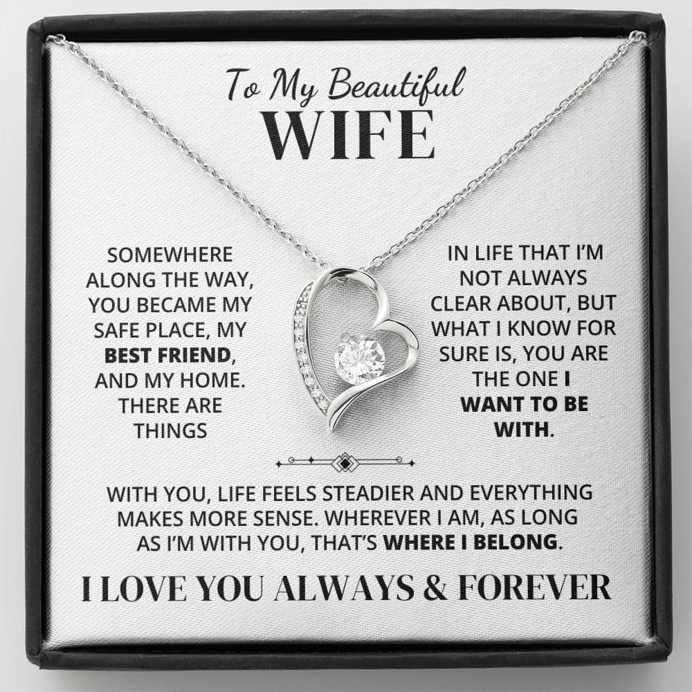 To My Wife – My Safe Place – Necklace