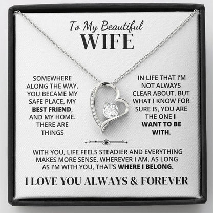 To My Wife – My Safe Place – Necklace