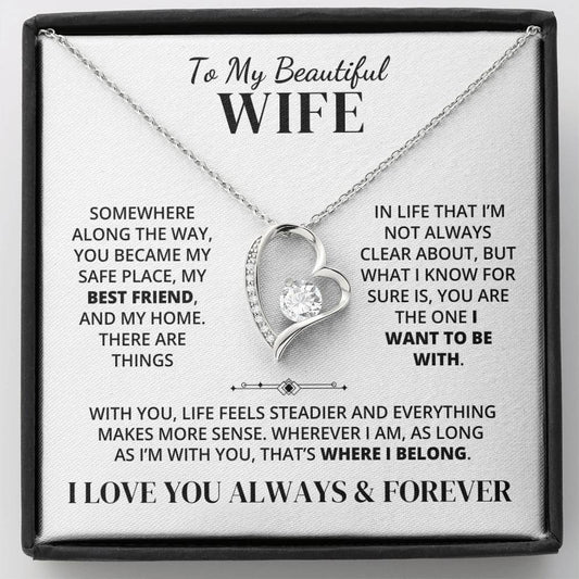 To My Wife – My Safe Place – Necklace