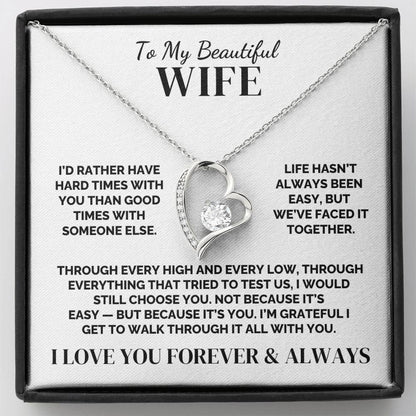To My Wife – I’d Choose You on the Hard Days – Necklace