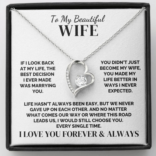 To My Wife – We Never Gave Up – Necklace