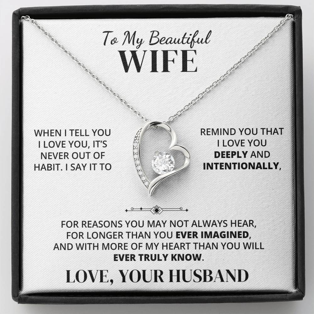 To My Wife – With My Whole Heart – Necklace