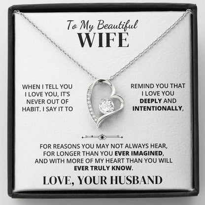 To My Wife – With My Whole Heart – Necklace