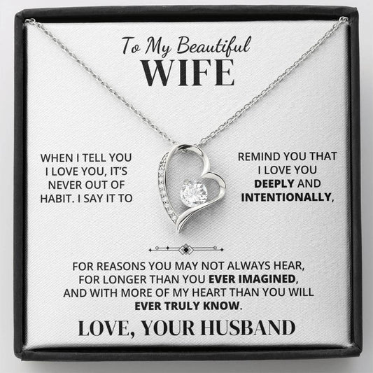 To My Wife – With My Whole Heart – Necklace