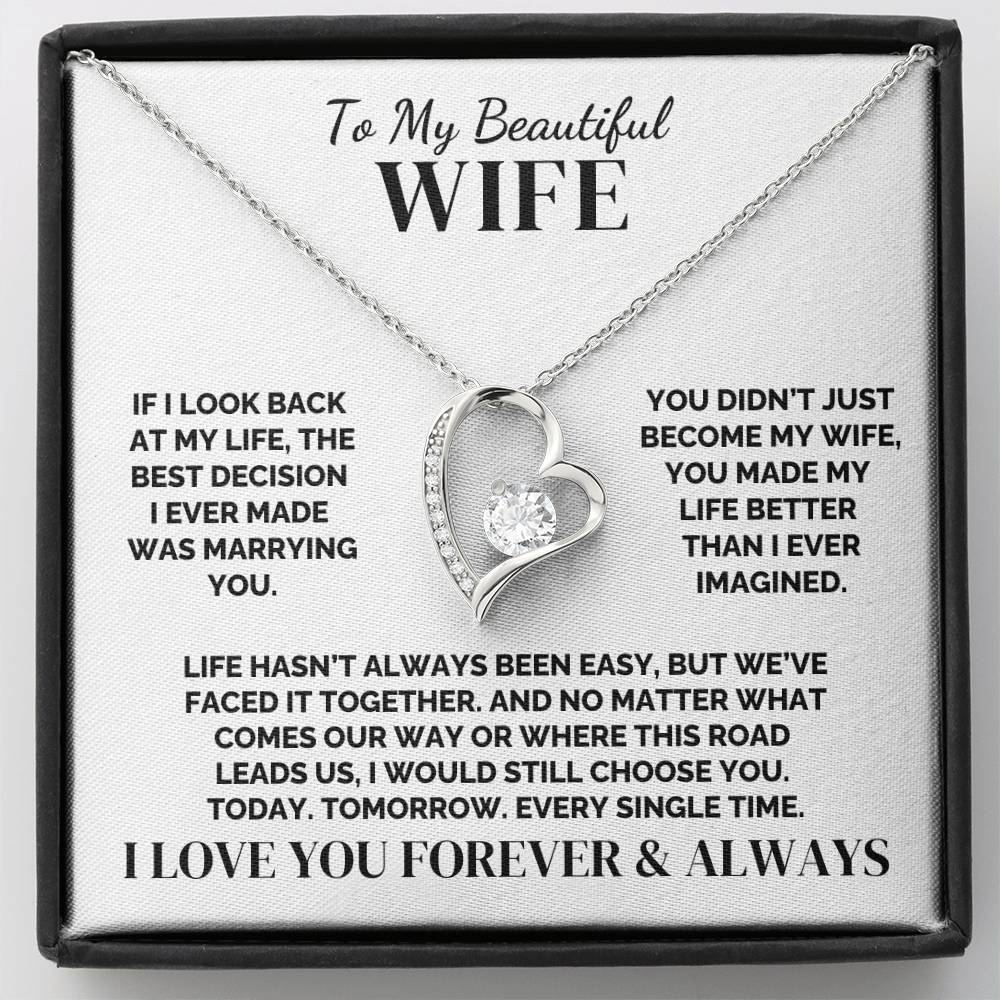 To My Wife – Today, Tomorrow, Always – Necklace