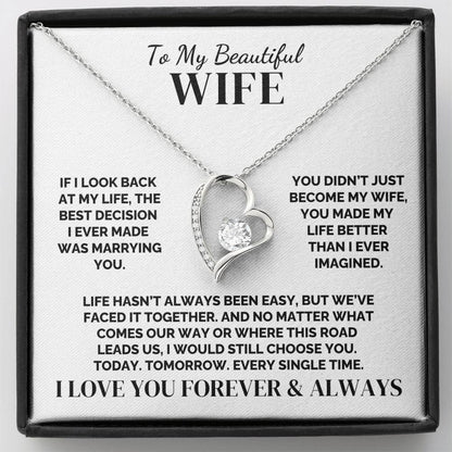 To My Wife – Today, Tomorrow, Always – Necklace