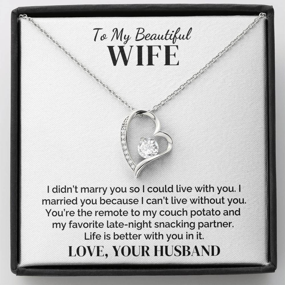 To My Wife – Life Is Better With You – Necklace
