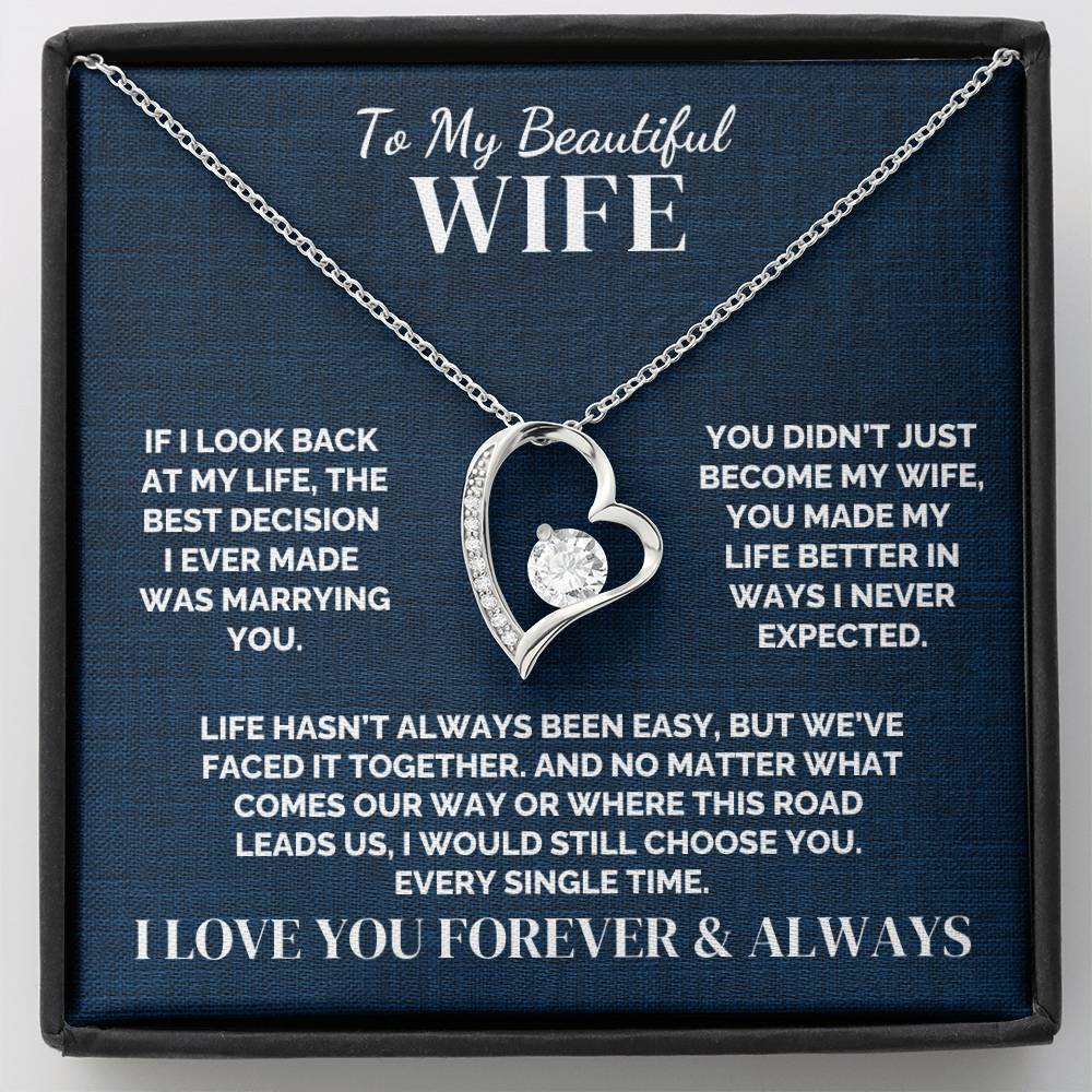 To My Wife – The Best Decision of My Life – Necklace