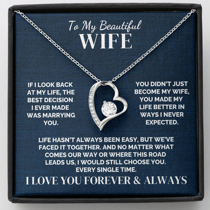 To My Wife – The Best Decision of My Life – Necklace