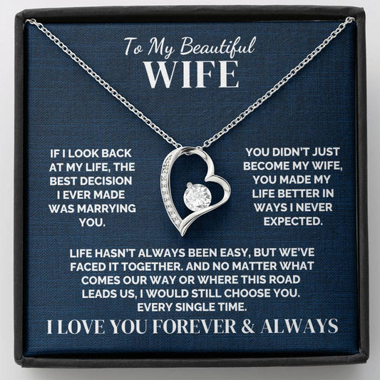 To My Wife – The Best Decision of My Life – Necklace
