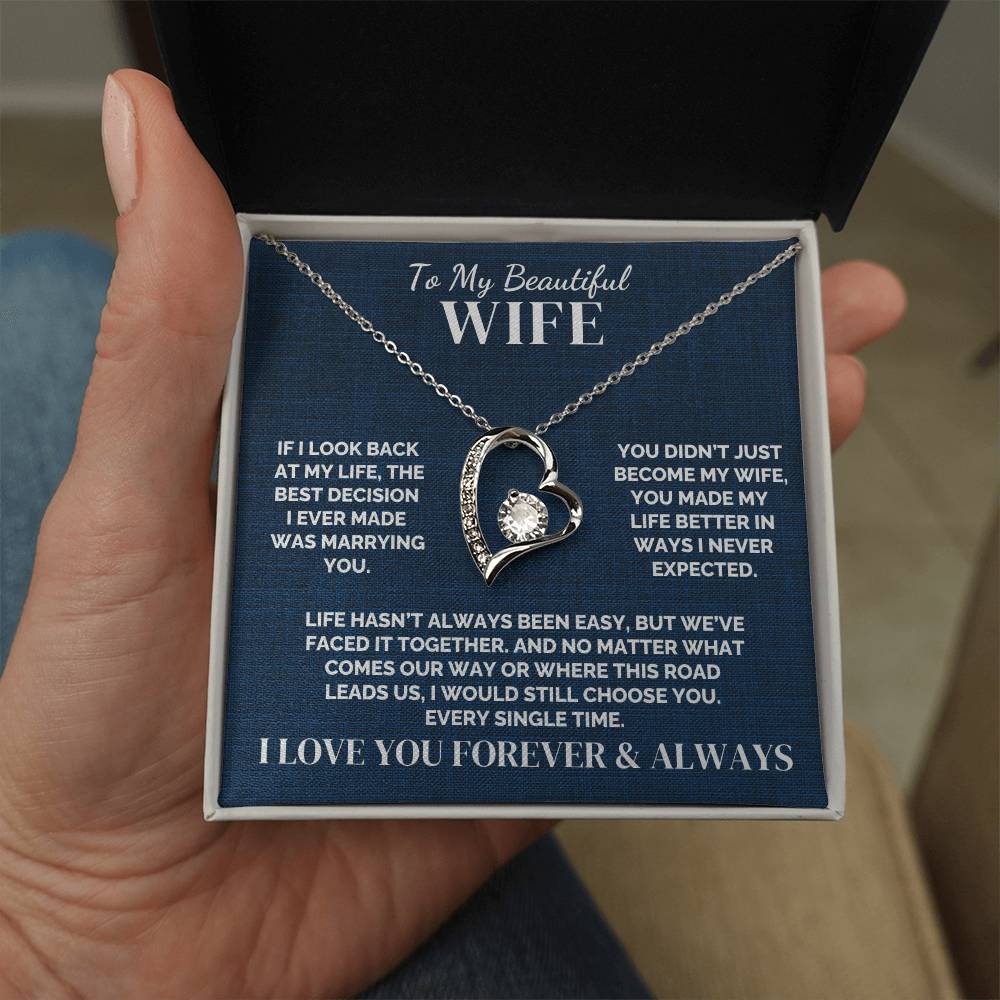 To My Wife – The Best Decision of My Life – Necklace