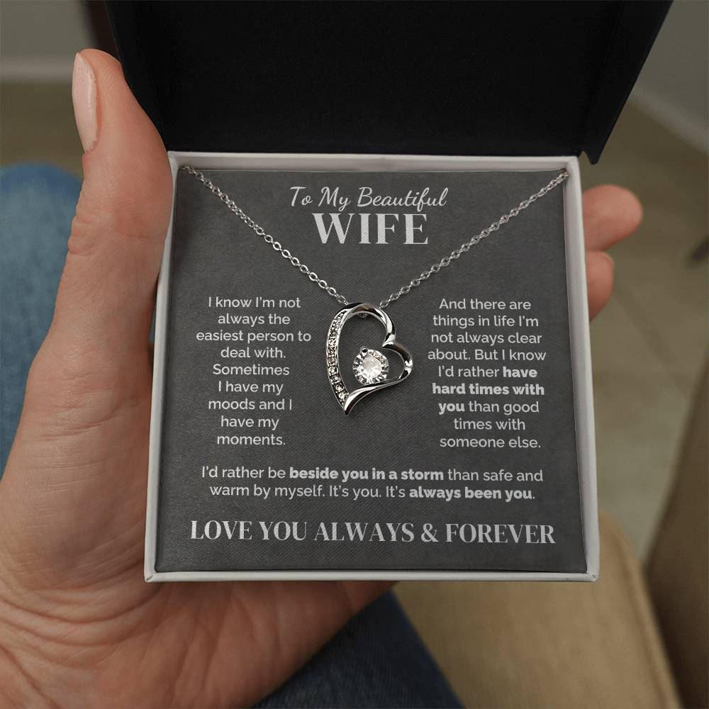 To My Wife – Through Hard Times Together – Necklace