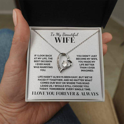 To My Wife – Today, Tomorrow, Always – Necklace