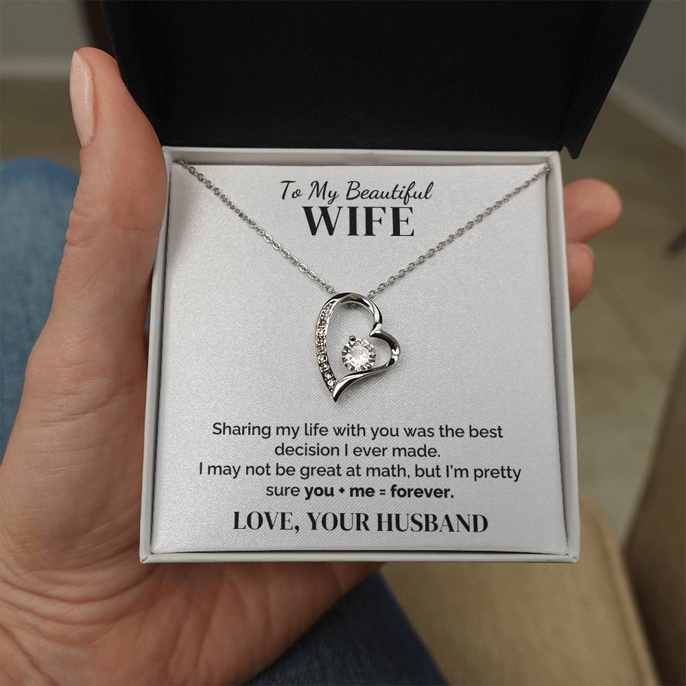 To My Wife – You Plus Me – Necklace
