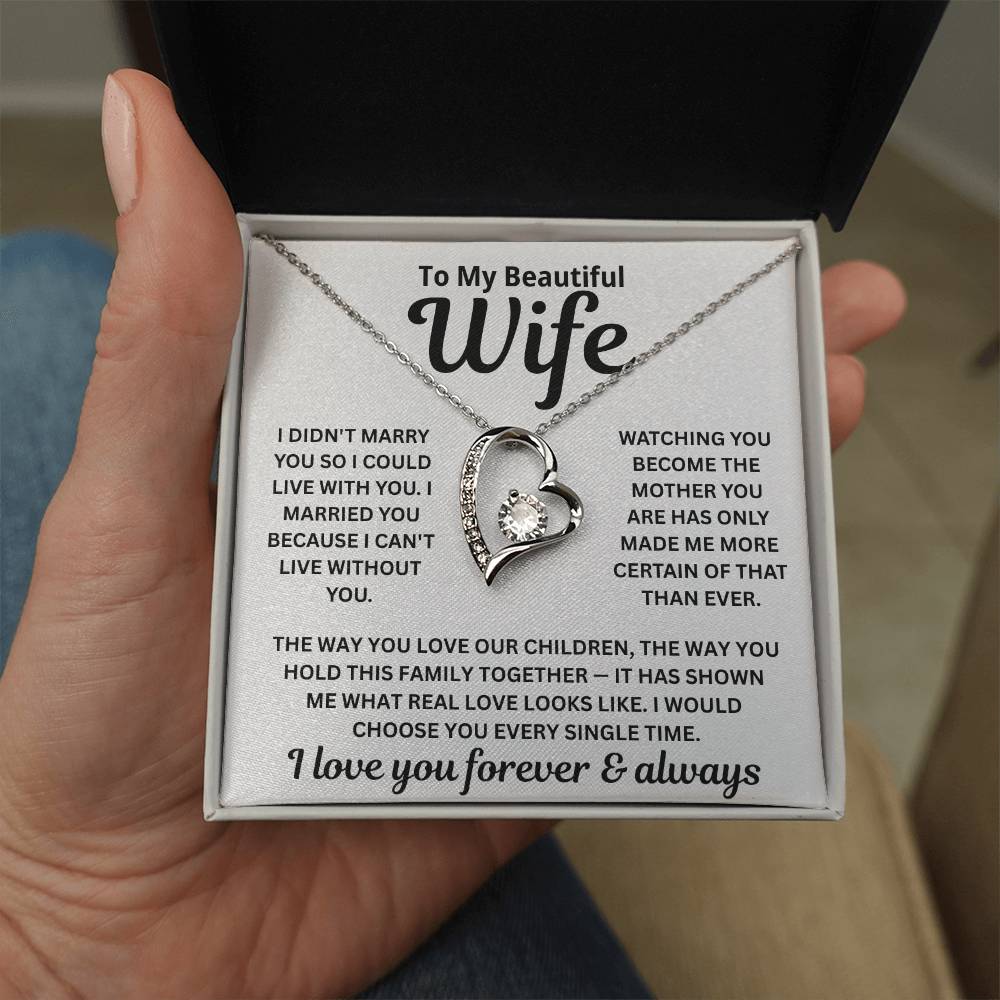 To My Wife - I Can't Live Without You - Necklace