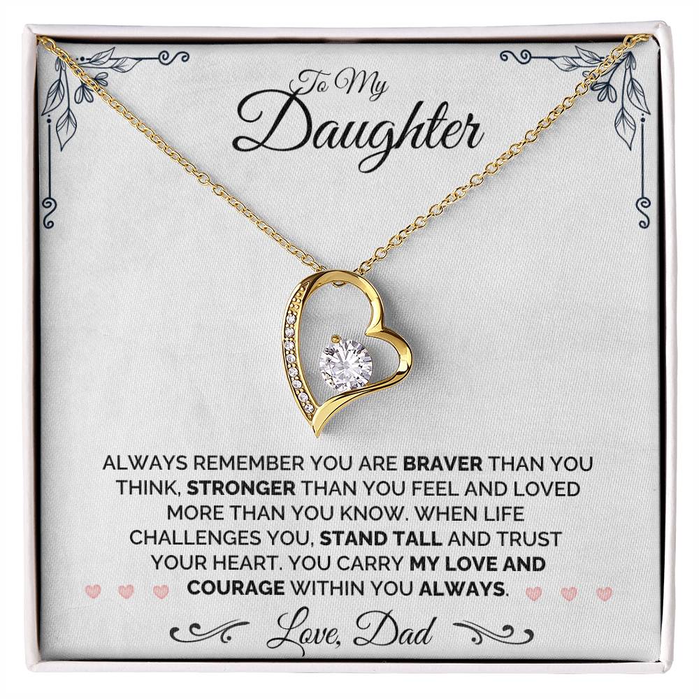 To My Daughter - Always Remember - Necklace