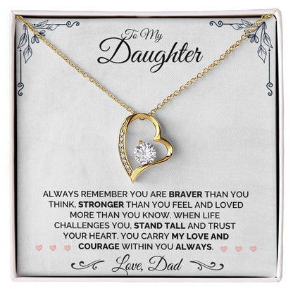 To My Daughter - Always Remember - Necklace
