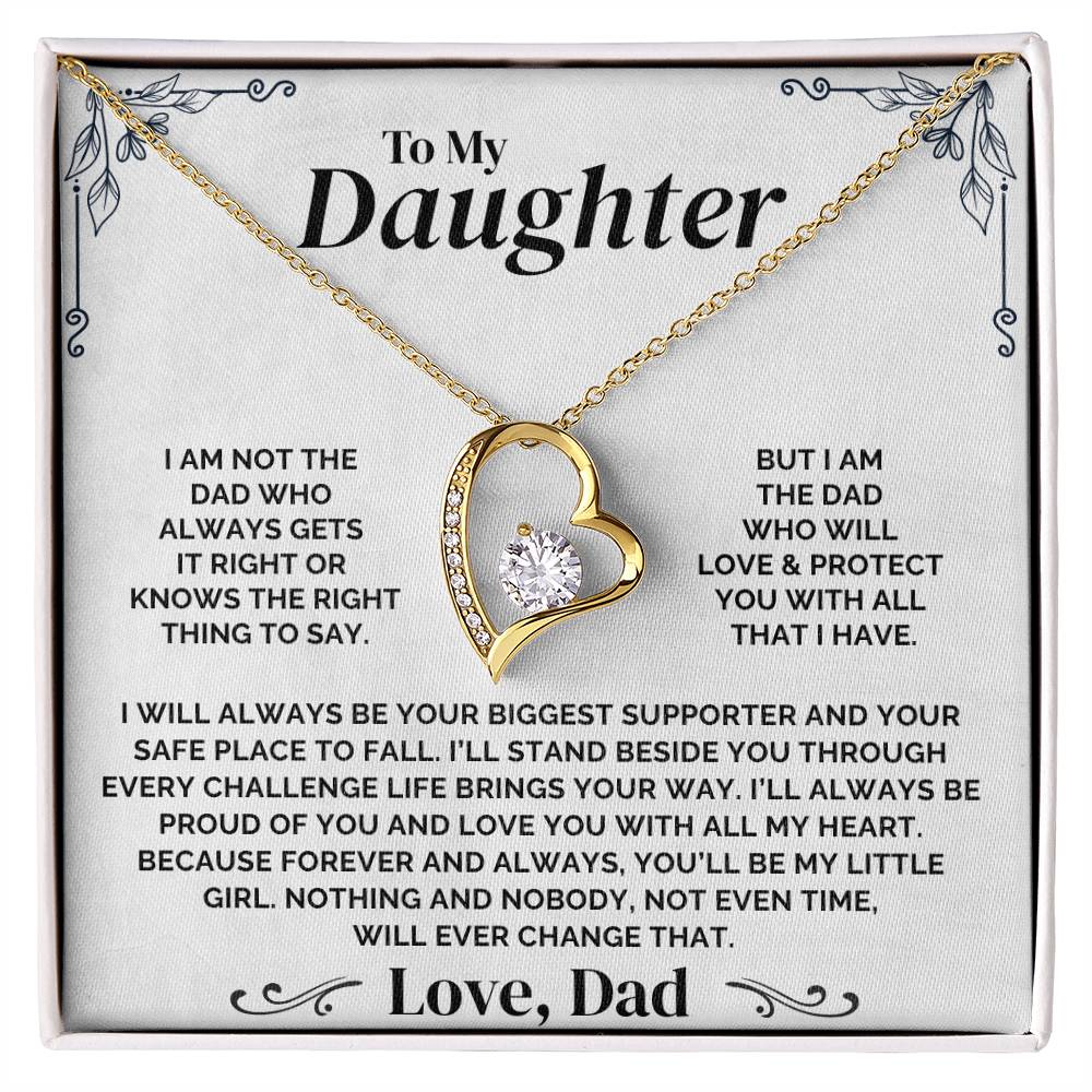 To My Daughter - Forever My Little Girl - Necklace