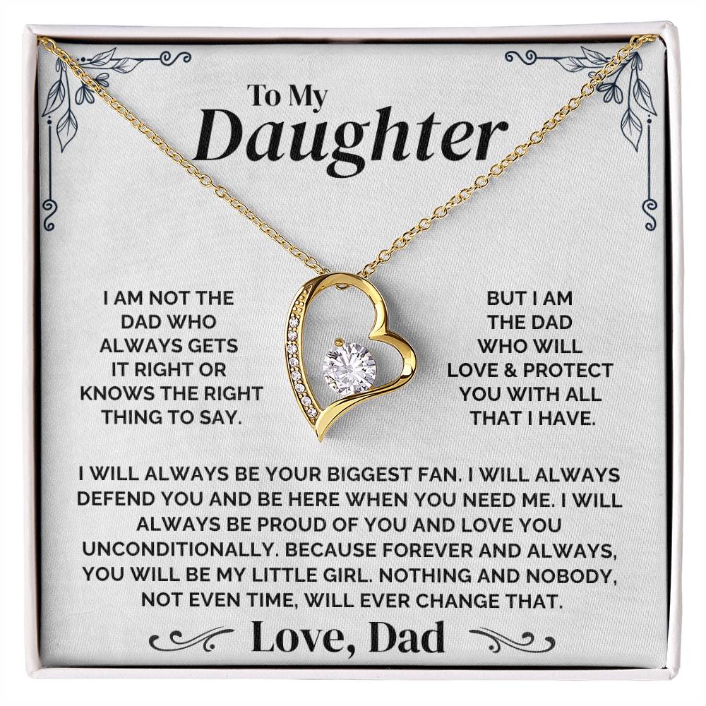 To My Daughter - Forever My Little Girl - Necklace