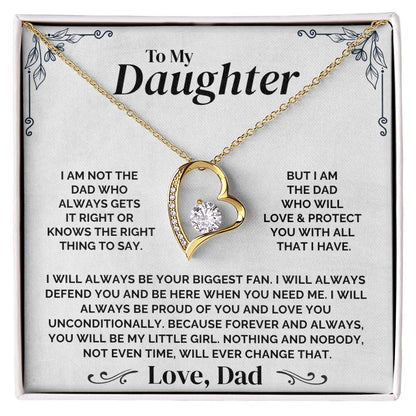 To My Daughter - Forever My Little Girl - Necklace