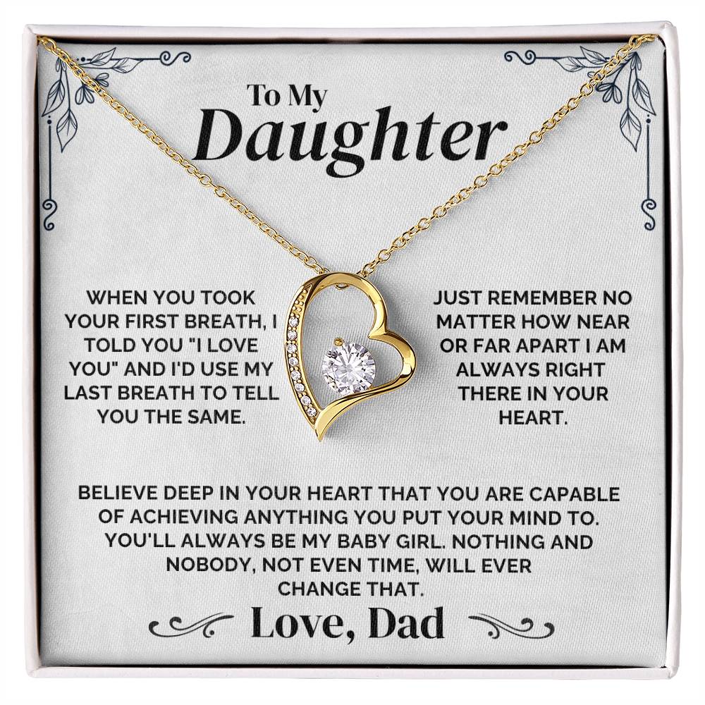 To My Daughter - Always Be My Baby Girl - Necklace