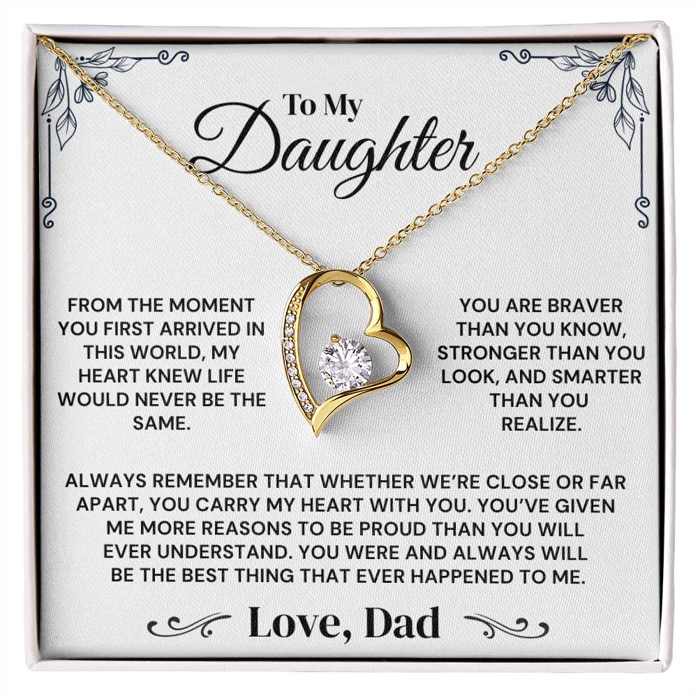 To My Daughter - You Carry My Heart - Necklace