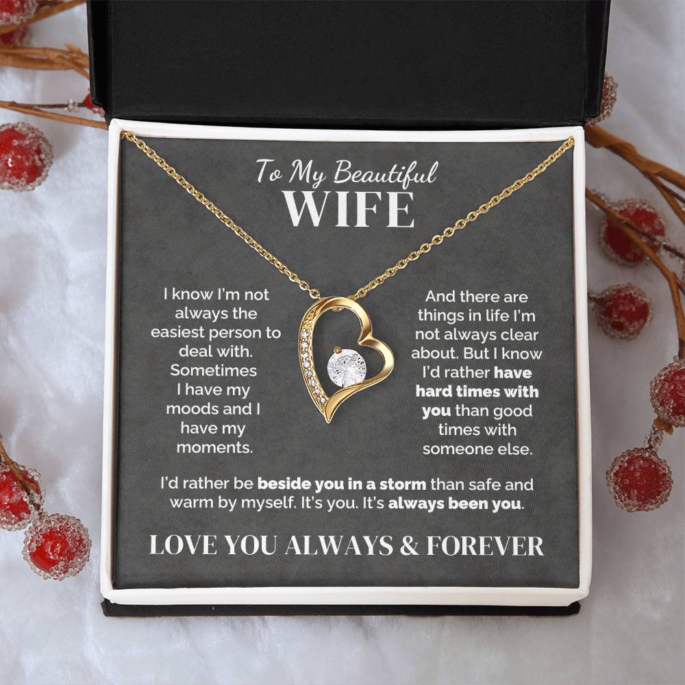 To My Wife – Through Hard Times Together – Necklace
