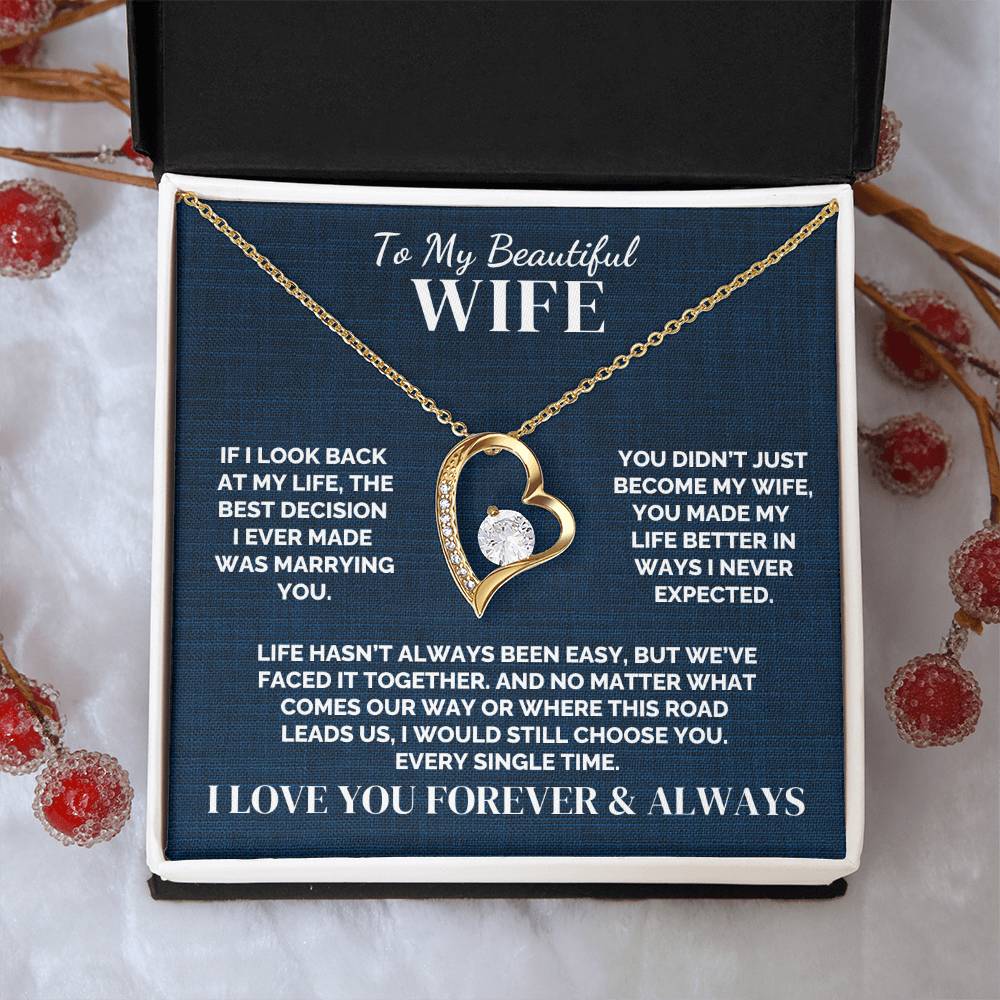 To My Wife – The Best Decision of My Life – Necklace