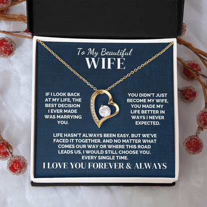 To My Wife – The Best Decision of My Life – Necklace