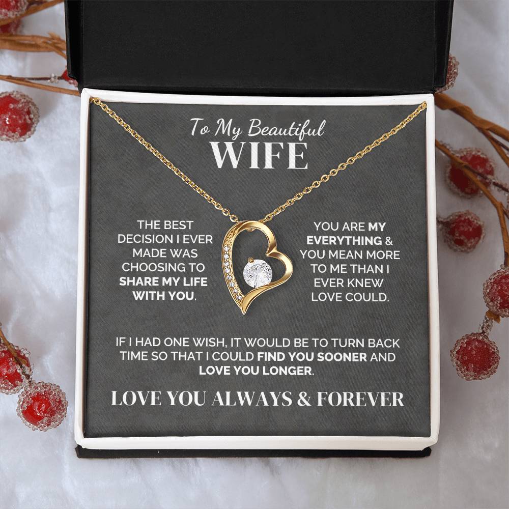 To My Wife – My Best Decision – Necklace