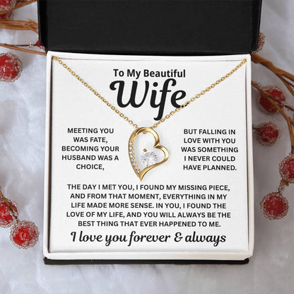 To My Wife - Always Meant To Be Lived This Way - Necklace