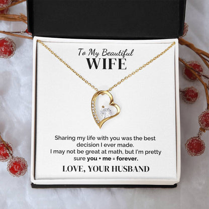 To My Wife – You Plus Me – Necklace