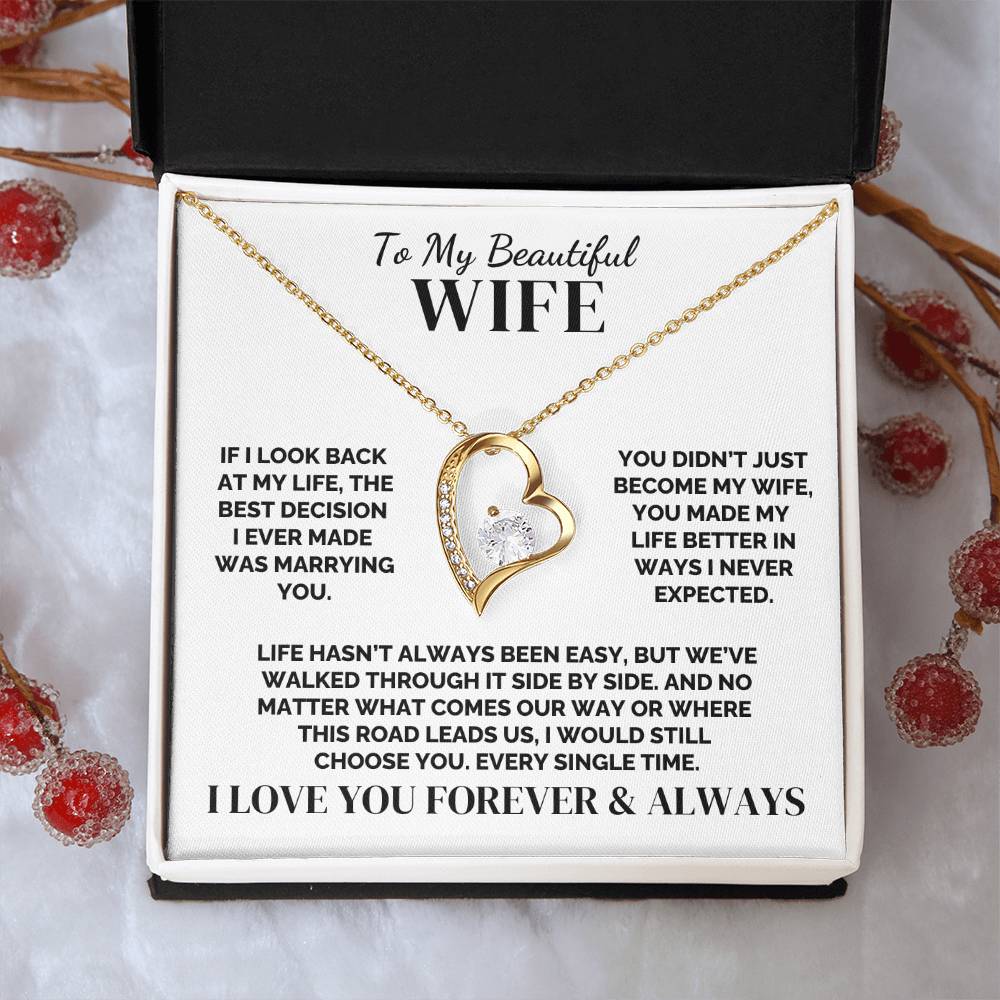 To My Wife – Side By Side – Necklace