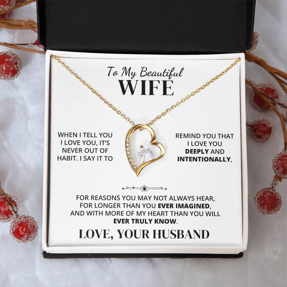 To My Wife – With My Whole Heart – Necklace