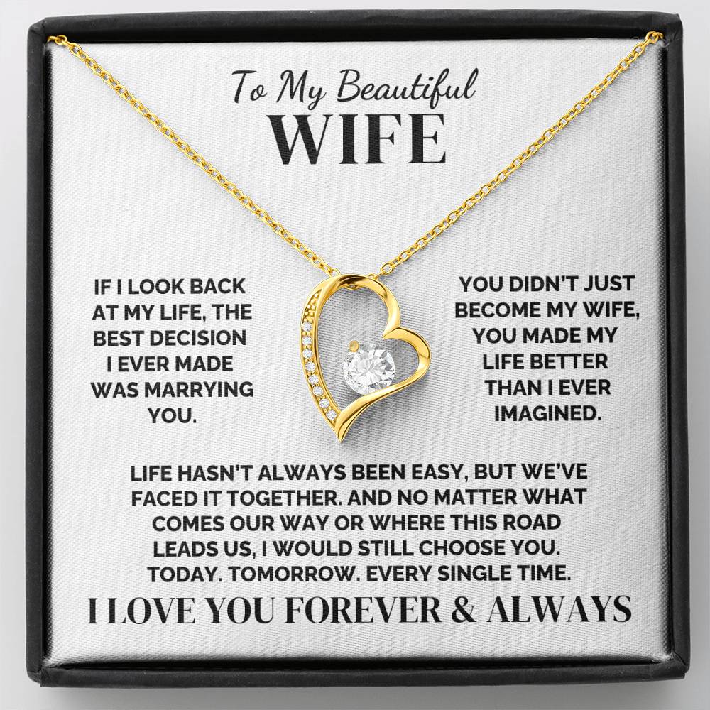 To My Wife – Today, Tomorrow, Always – Necklace