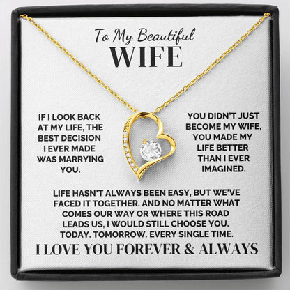 To My Wife – Today, Tomorrow, Always – Necklace