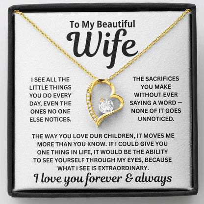 To My Wife - What I See Is Extraordinary - Necklace