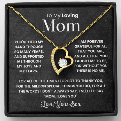 To My Mom - Forever Grateful For You - Necklace