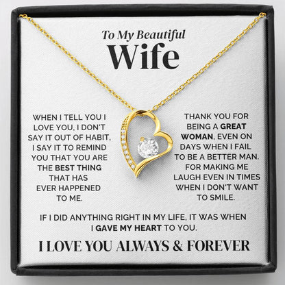 To My Wife – The Best Thing in My Life – Necklace