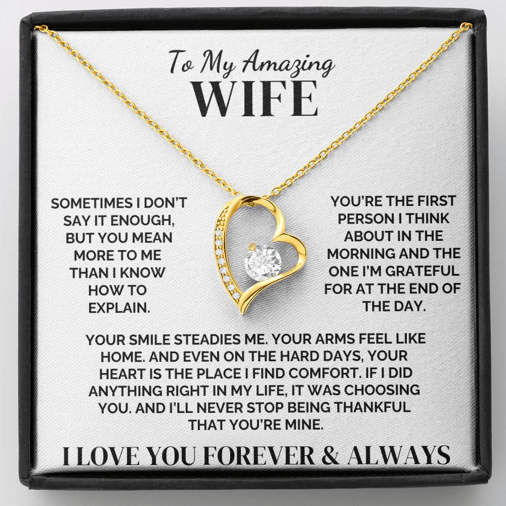 To My Wife – The Right Choice, Every Time – Necklace