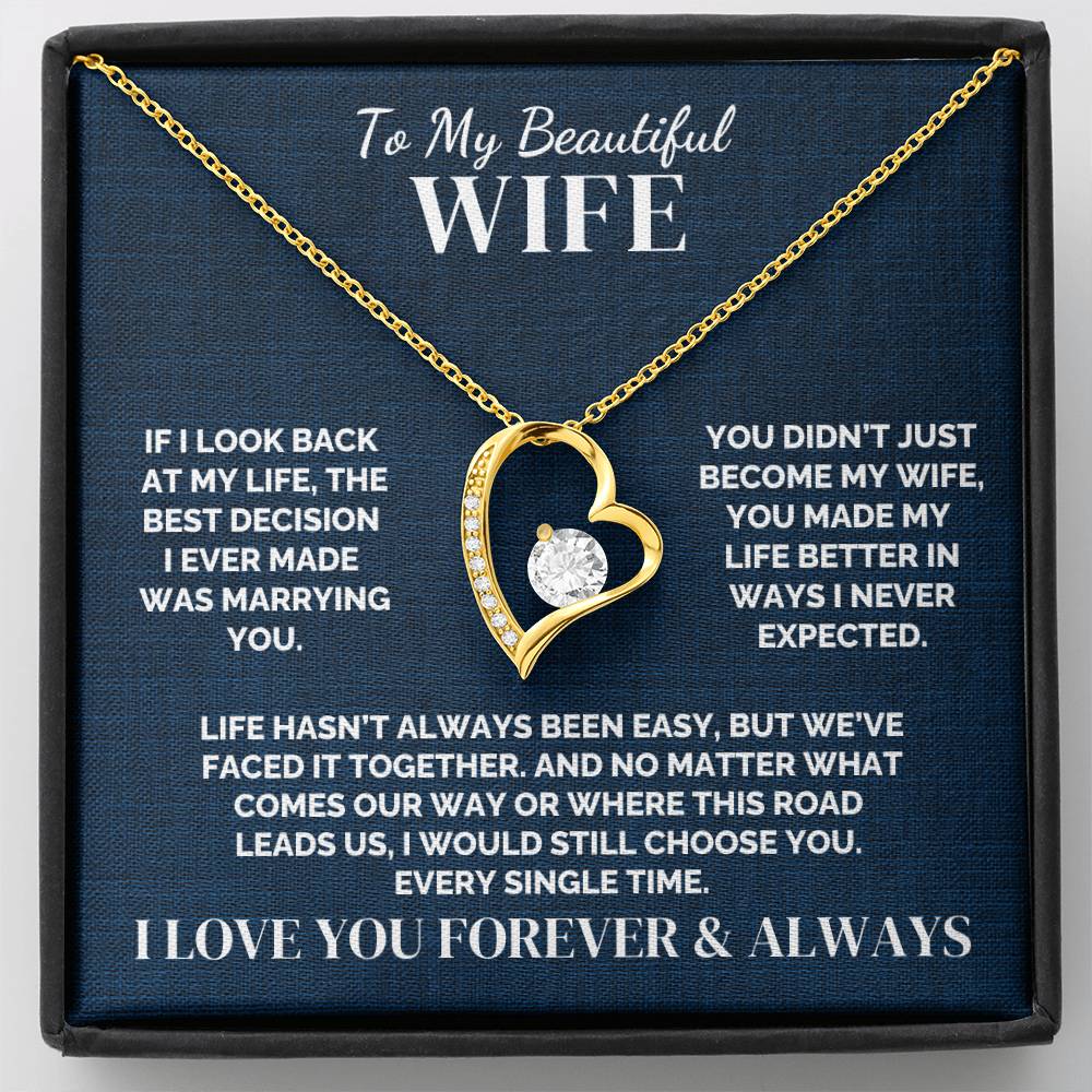 To My Wife – The Best Decision of My Life – Necklace