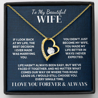 To My Wife – The Best Decision of My Life – Necklace