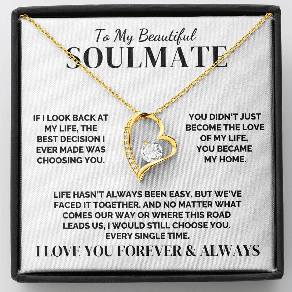 To My Soulmate – The Best Decision of My Life – Necklace