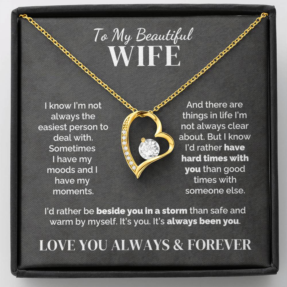 To My Wife – Through Hard Times Together – Necklace