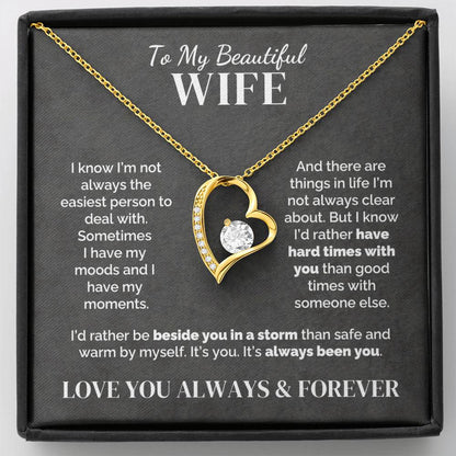 To My Wife – Through Hard Times Together – Necklace