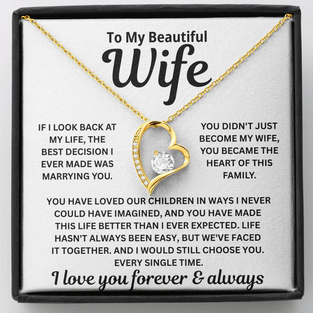 To My Wife — Heart of This Family — Necklace